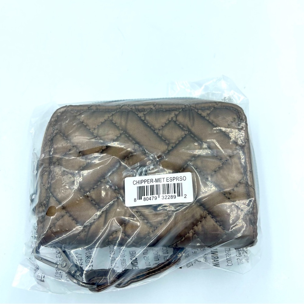Lug Chipper Wristlet RFID Wallet Metallic Espresso NWT - Picture 7 of 8